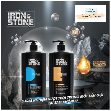 Dầu gội đầu tinh dầu IRON&STONE Inspiration hương Woody Space dành cho nam dung tích 180ml