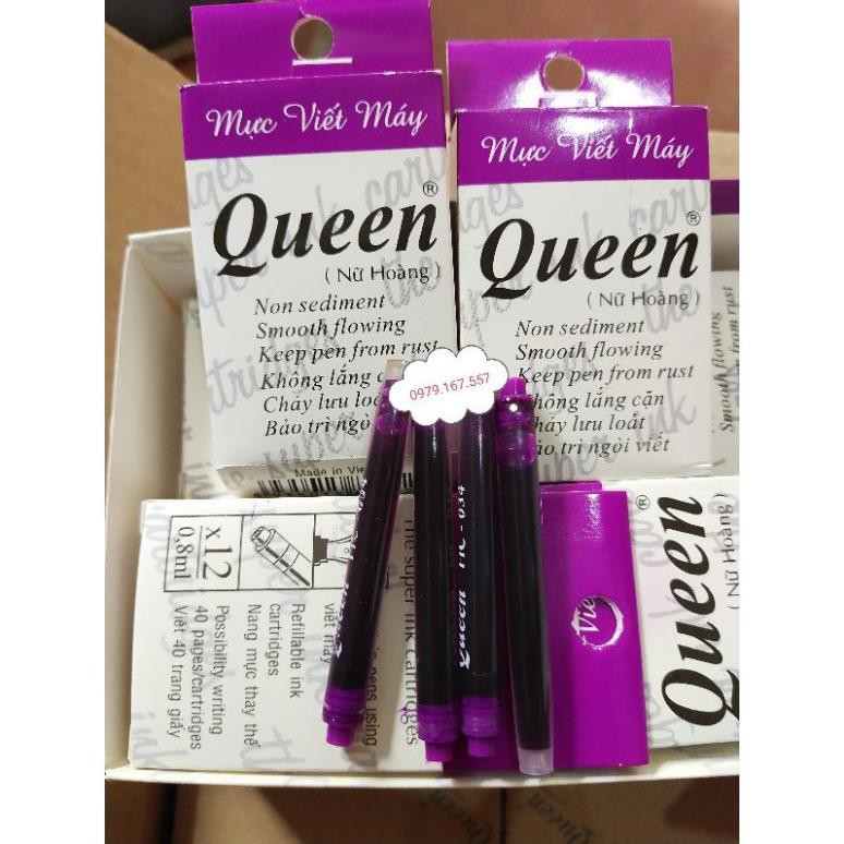 Hộp 12 ống mực cắm sẵn Queen 026