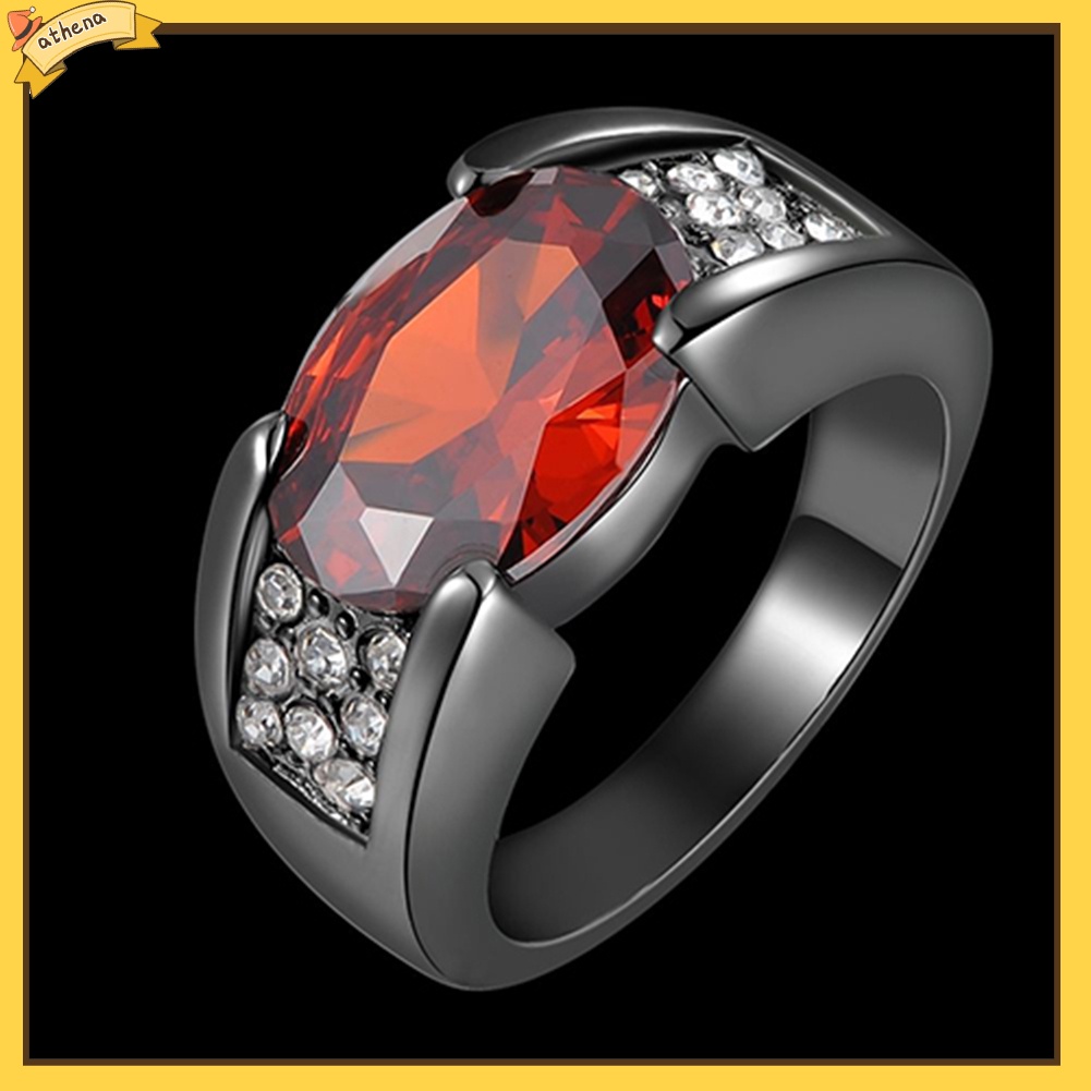 Nhẫn Đính Đá Phong Cách Sang Trọng Thanh Lịch Dành Cho Nam Size 8-12