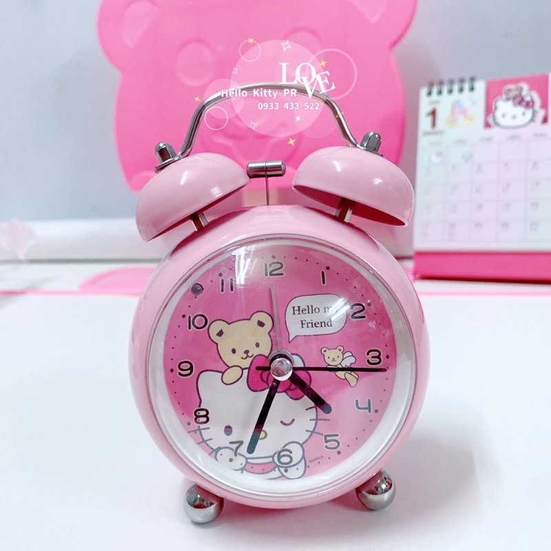 Đồng hồ báo thức để bàn Hello Kitty