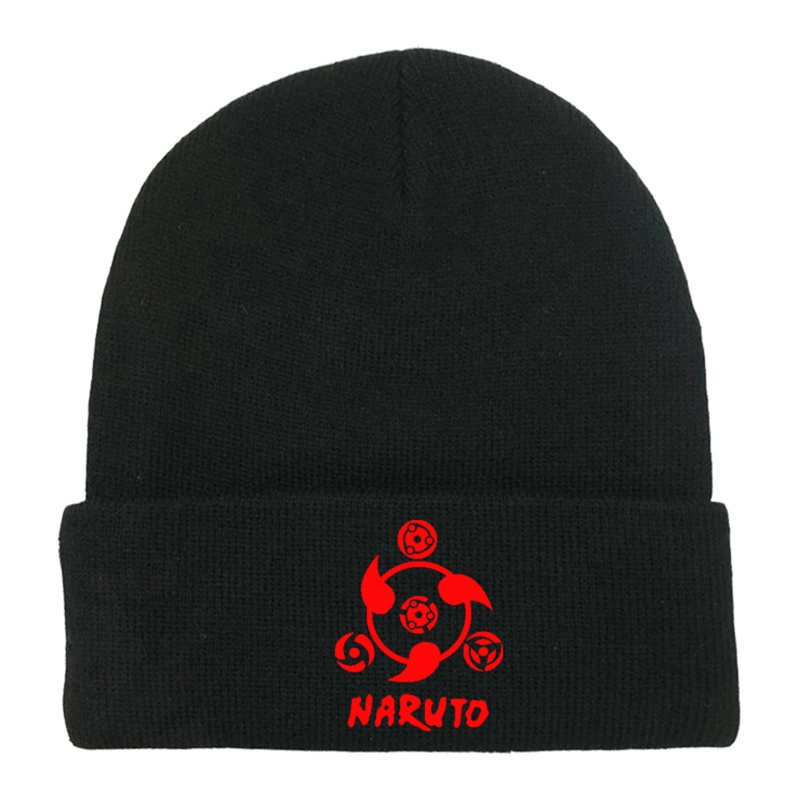 Mũ Beanie Dệt Kim In Họa Tiết Hoạt Hình Phong Cách Đường Phố