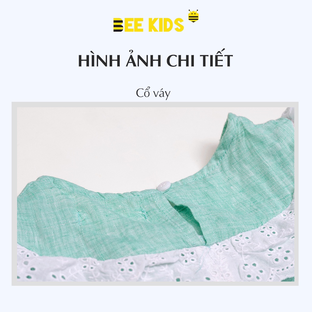 Váy Bé Gái Mùa Hè Dáng Xòe Cổ Bèo, Chất Cotton Thô Mềm Mịn BeeKids (2-10 Tuổi ) 7DC01653LT