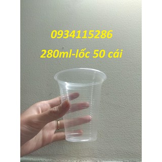 [280ml-50c]Ly nhựa PP 280ml sọc bán đậu hủ, chè, soup.... ly nhựa dùng 1 lần, ly đẹp!