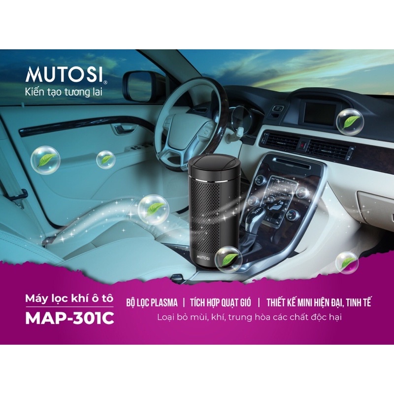 [Chính Hãng] Máy lọc không khí ô tô cao cấp MUTOSI nhật bản MAP-301C, lỗi 1 đổi 1, bảo hành 12 tháng | BigBuy360 - bigbuy360.vn