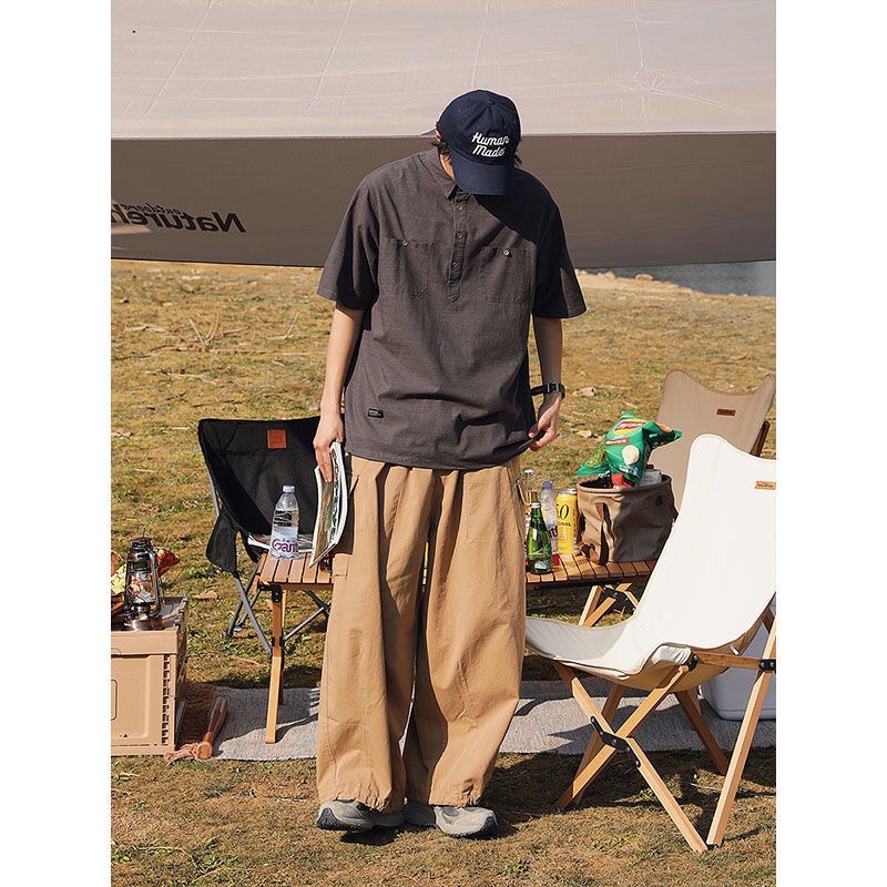 _Áo thun cổ bẻ vintage unisex