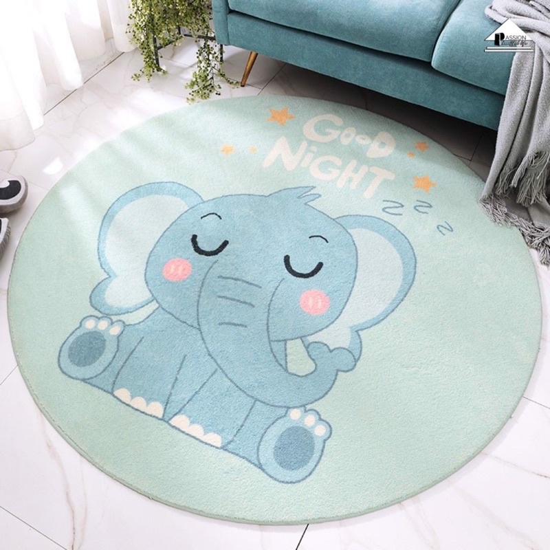 Thảm lông cừu tròn derco đường kính 1m- Kanta store