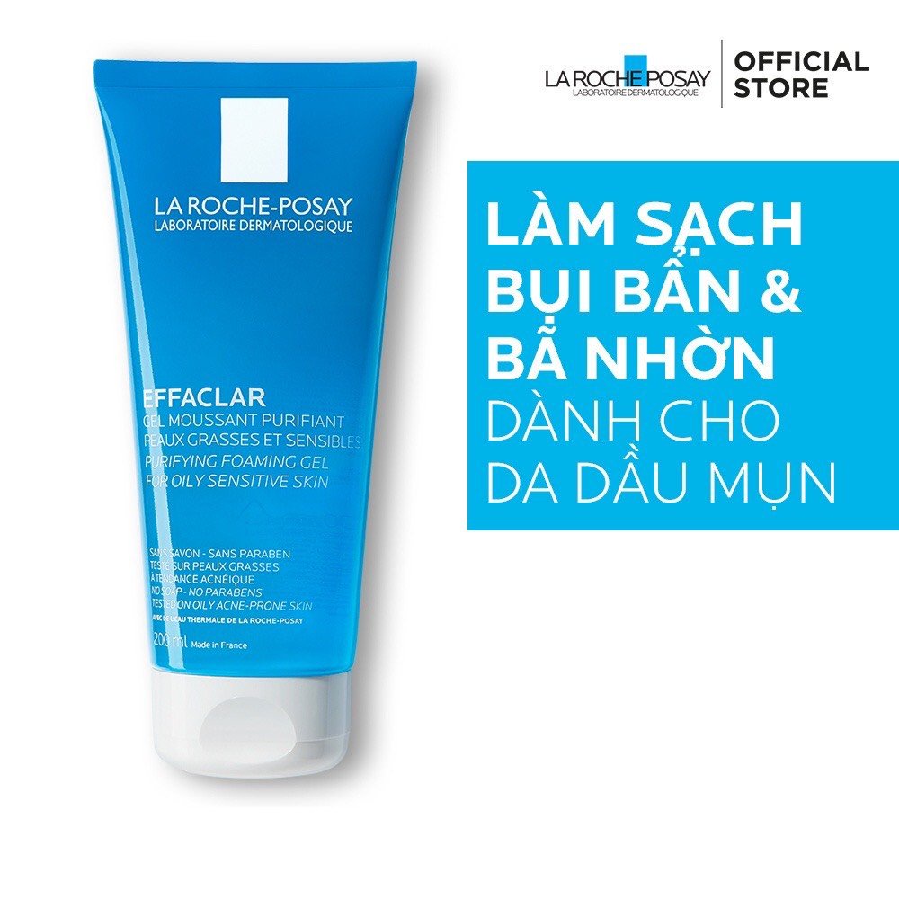 La Roche Posay Gel Rửa Mặt Tạo Bọt Làm Sạch Dành Cho Da Dầu Nhạy Cảm Effaclar Purifying Foaming Gel For Oily Sensitive
