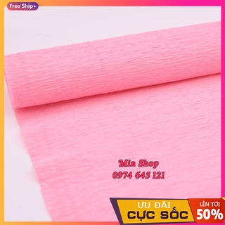 Giấy nhăn cuộn [Free Ship] Giấy gấp làm hoa (cuộn 50cm*2.5m)