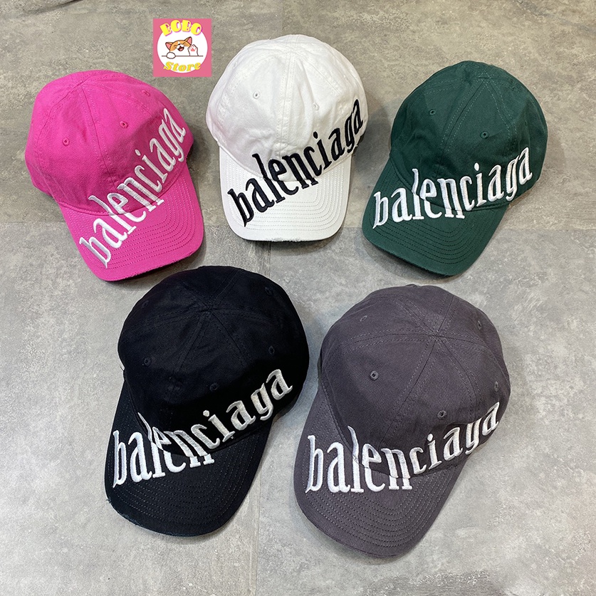 Mũ Balenciaga lưỡi trai hàng QC cao cấp logo thêu chéo thiết kế phá cách nổi bật