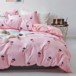 Set chăn ga poly dứa hồng uy tín