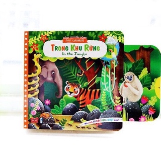 SÁCH - Sách chuyển động - First explorers - In the jungle - Trong khu rừng_TT_Mami