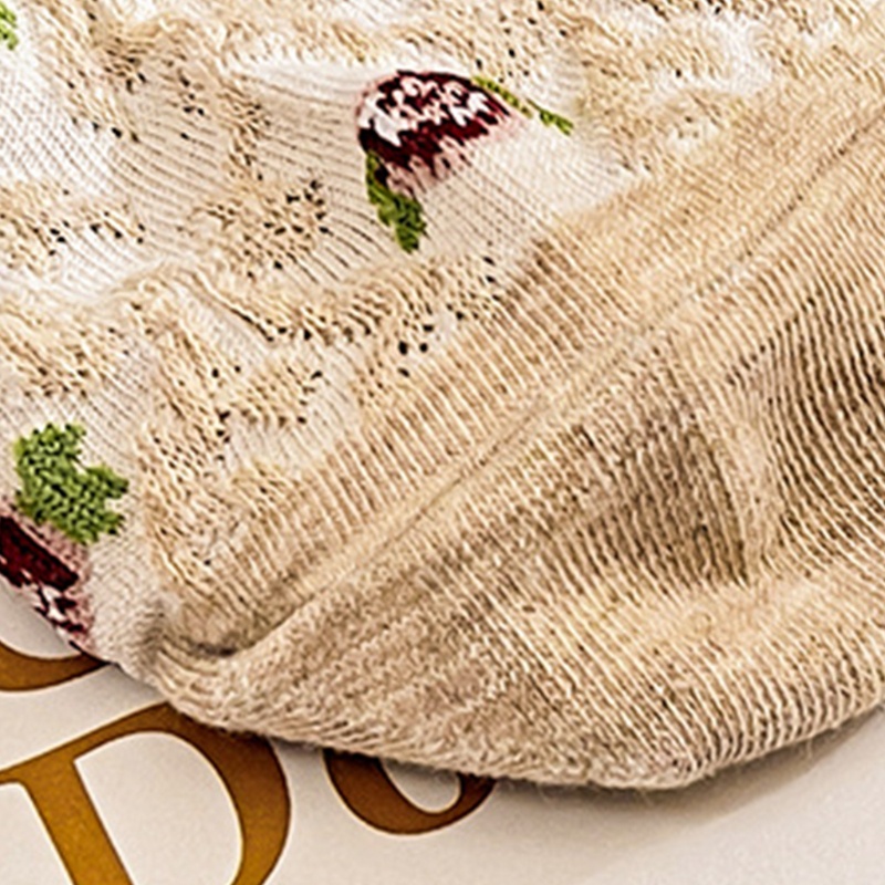 Set 10 Cặp Vớ Họa Tiết Hoa Dập Nổi Nhiều Màu Sắc Phong Cách Cổ Điển