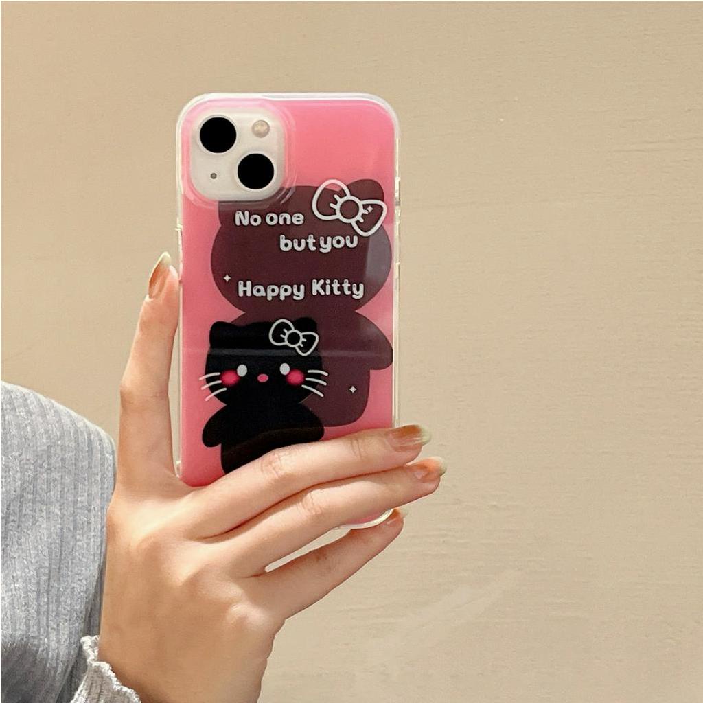 Ốp Lưng Chống Sốc Hình Con Mèo Và Chó Cho iPhone 14Promax 14Pro 14 13Promax 13Pro 13 12 11