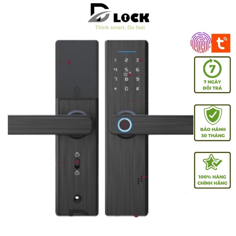 Khóa cửa vân tay thông minh điện tử cao cấp dùng app cửa nhôm gỗ chống nước DILLOCK DL835
