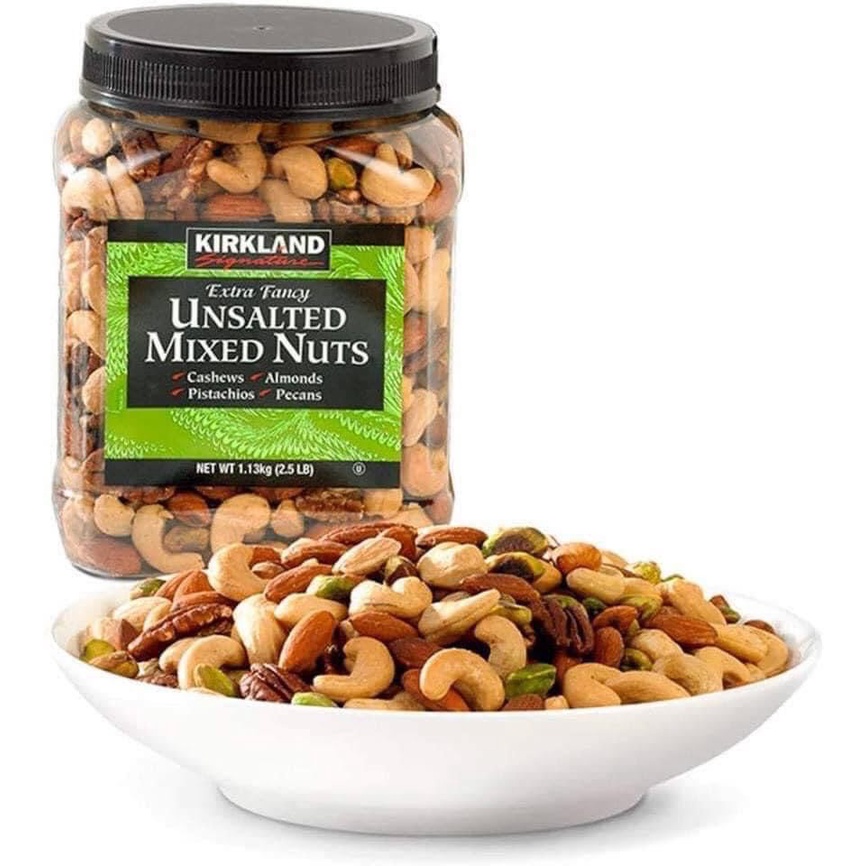 Hạt hỗn hợp Unsalted Mixed Nuts Kirkland 1.13kg