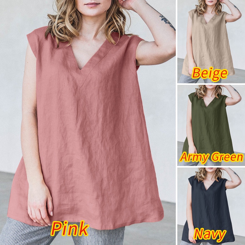 Zanzea Áo Thun Nữ Không Tay Cổ Chữ V Thời Trang Quyến Rũ