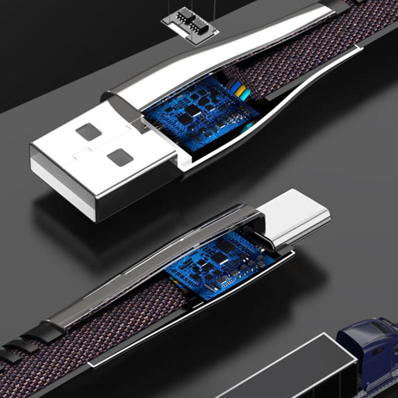 Dây cáp sạc nhanh 5A đầu 5A Fast Charging Cable Micro Usb/TypeC/IPAndroid Phone Oppo A5 Samsung A50 Quick Charger USB