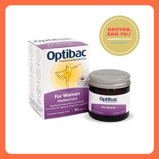 Men vi sinh Optibac tím lọ 30 viên Optibac Probiotics Women chuẩn nội địa UK - Anh Thư