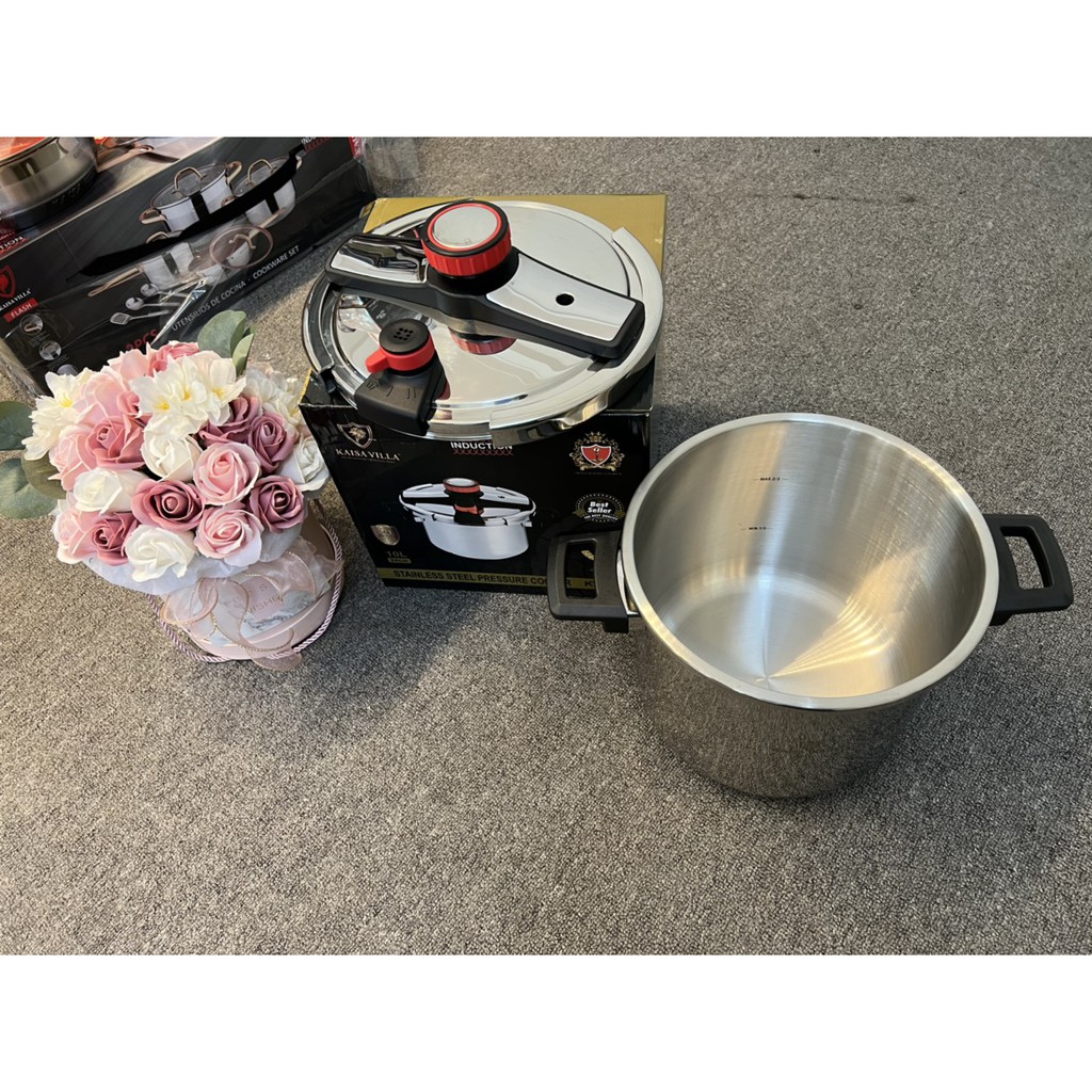 Nồi Áp Suất Kaisa Villa 6L/8L/10L Inox 304 Dùng Được Cho Mọi Loại Bếp
