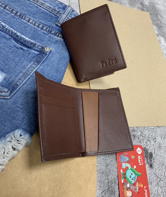 Ví da mini màu nâu