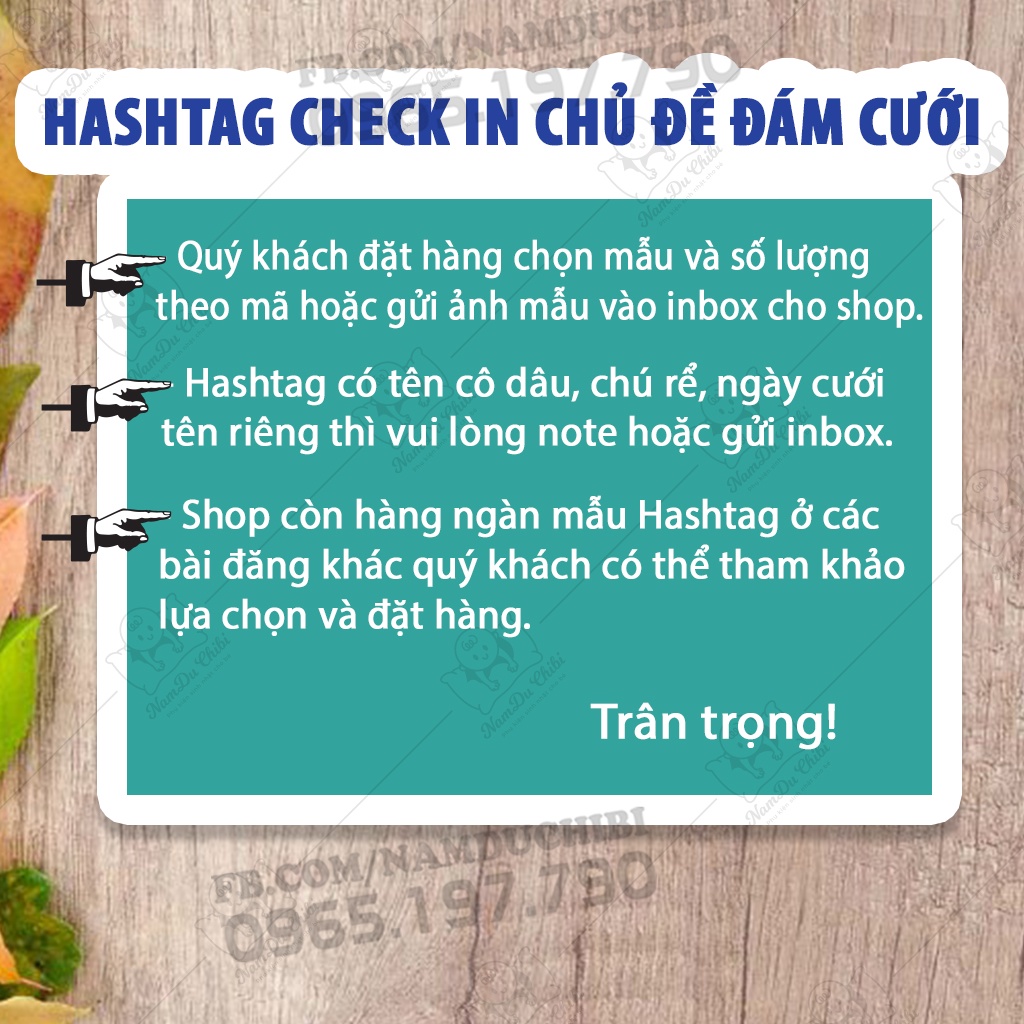 Hashtag đám cưới lựa chọn theo yêu cầu 3