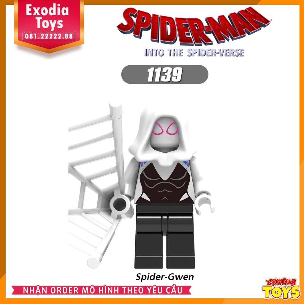 Xếp hình Minifigure Marvel Siêu anh hùng Spider-Man Into the Spider-Verse - Đồ Chơi Lắp Ghép Sáng Tạo - XINH X0241