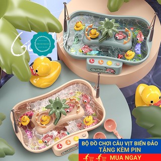 Bộ đồ chơi câu cá câu vịt trên đảo có nhạc cực hấp dẫn cho bé.