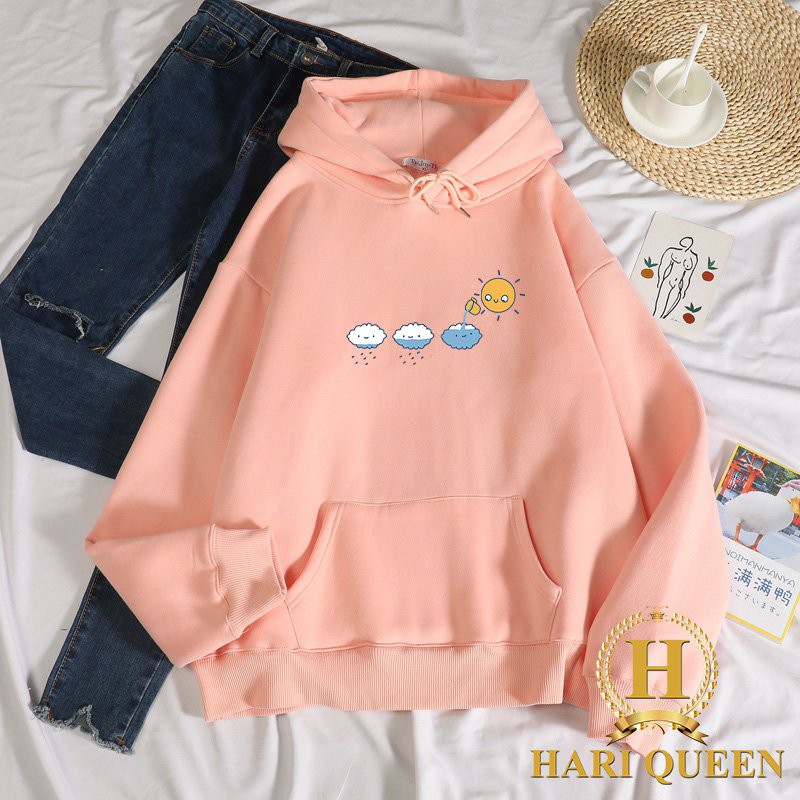 Áo hoodie thời tiết mặt trời tưới mây HARI0121