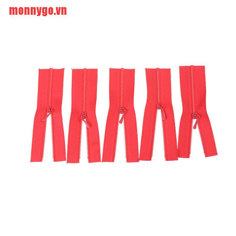 Set 5 Dây Kéo Khóa Mini Dùng May Đồ Búp Bê / Váy / Túi Xách DIY
