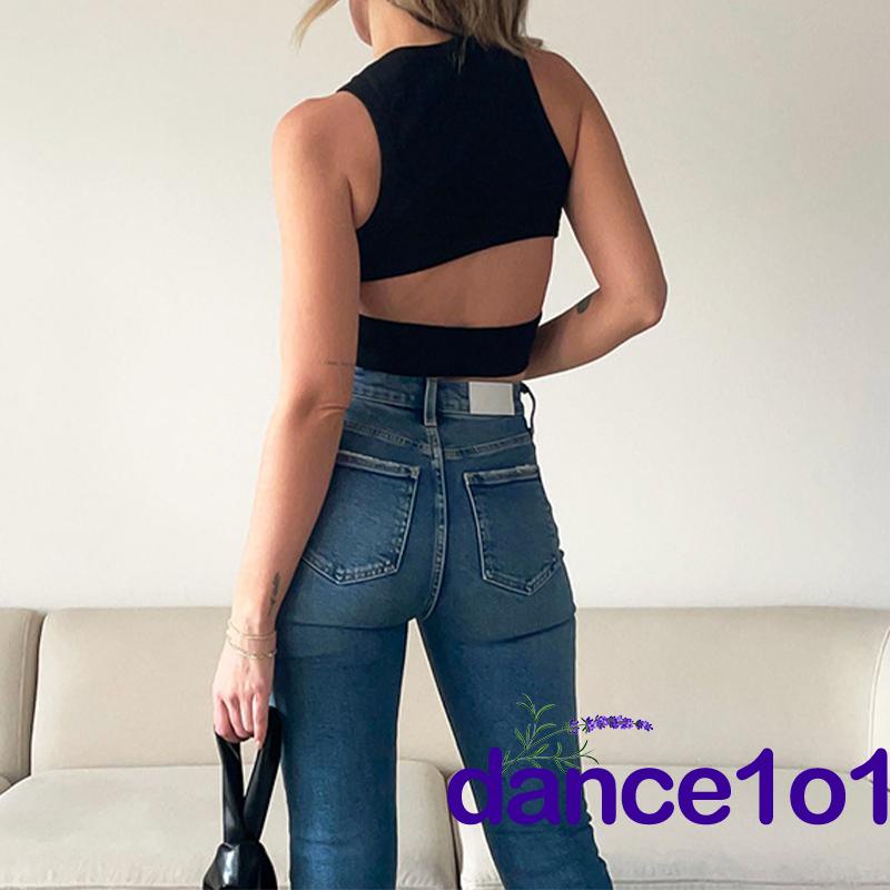 Áo Ba Lỗ Hở Lưng Màu Trơn Cho Nữ Nhảy 1O1-