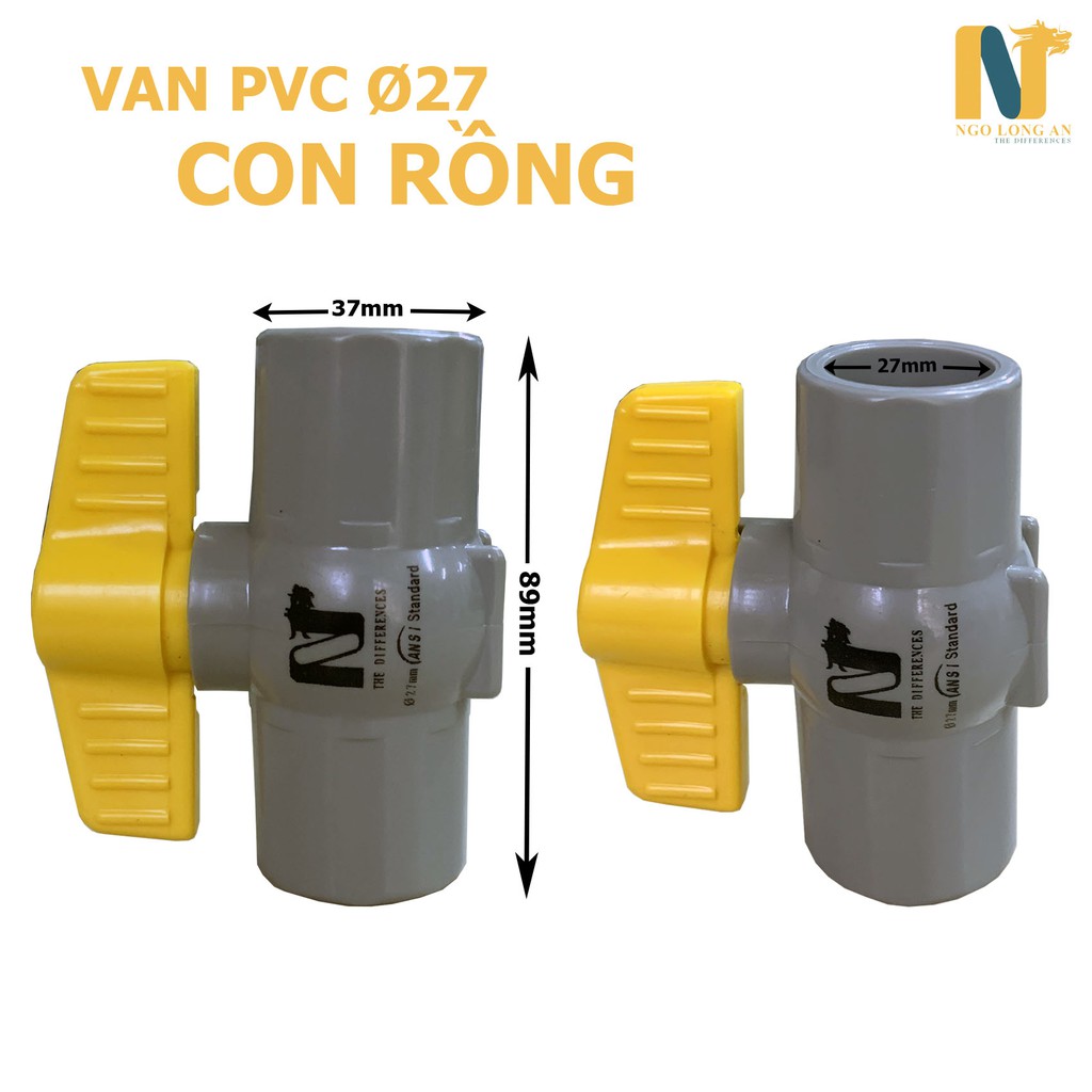 Van nước PVC phi 21, 27, 34 Con Rồng