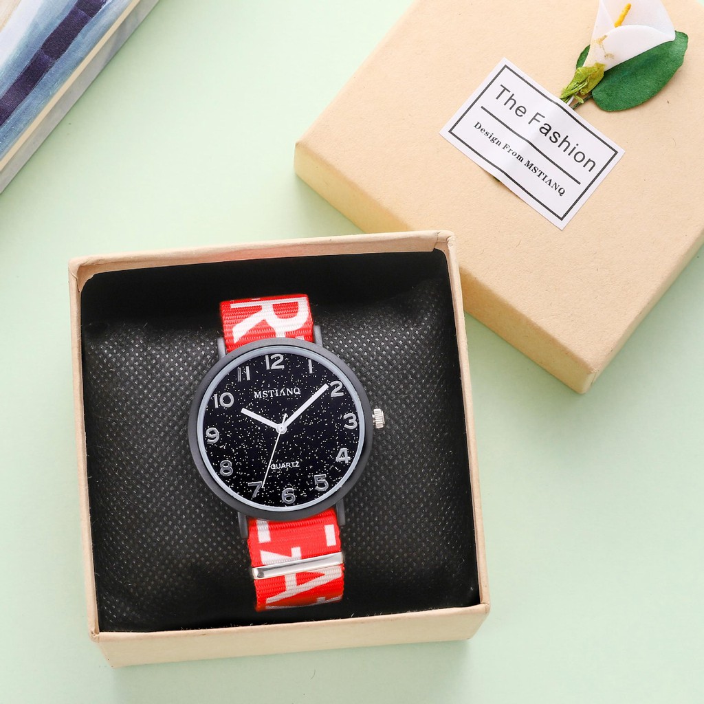 Đồng hồ nam nữ Mstianq MS27 dây dù cực bền, mặt số kim tuyến cực đẹp | BigBuy360 - bigbuy360.vn