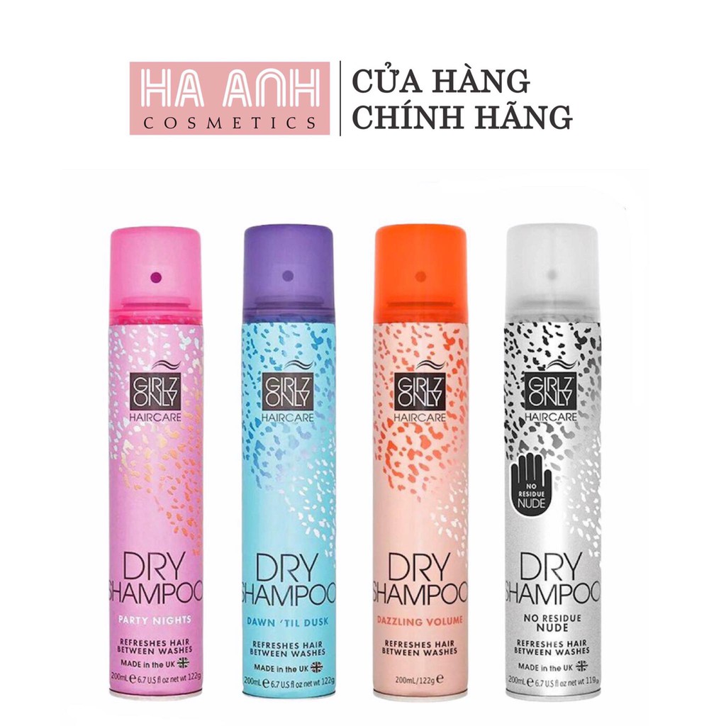 Dầu Gội Khô Girlz Only Dry Shampoo 200ml