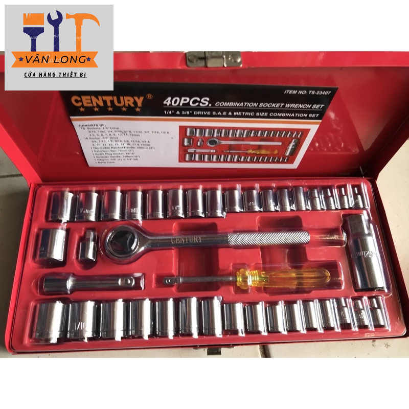 Bộ Đồ Nghề Tuýp CENTURY-40 chi tiết/ TS - 23407