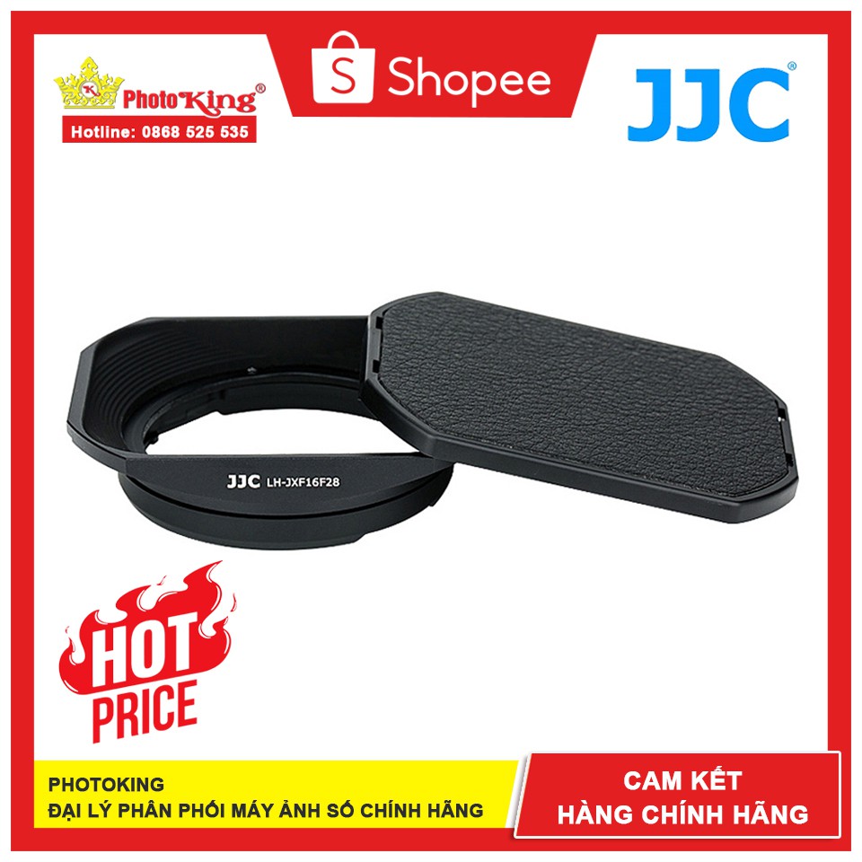 Hood vuông có nắp đậy JJC LHJXF16F28 cho Fujifilm XF 16mm f2.8 R WR (Chính hãng)