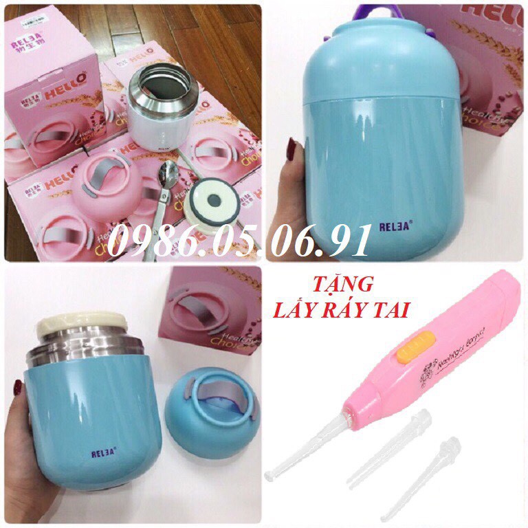 Bình ủ cháo Relea chính hãng màu vàng 700ml