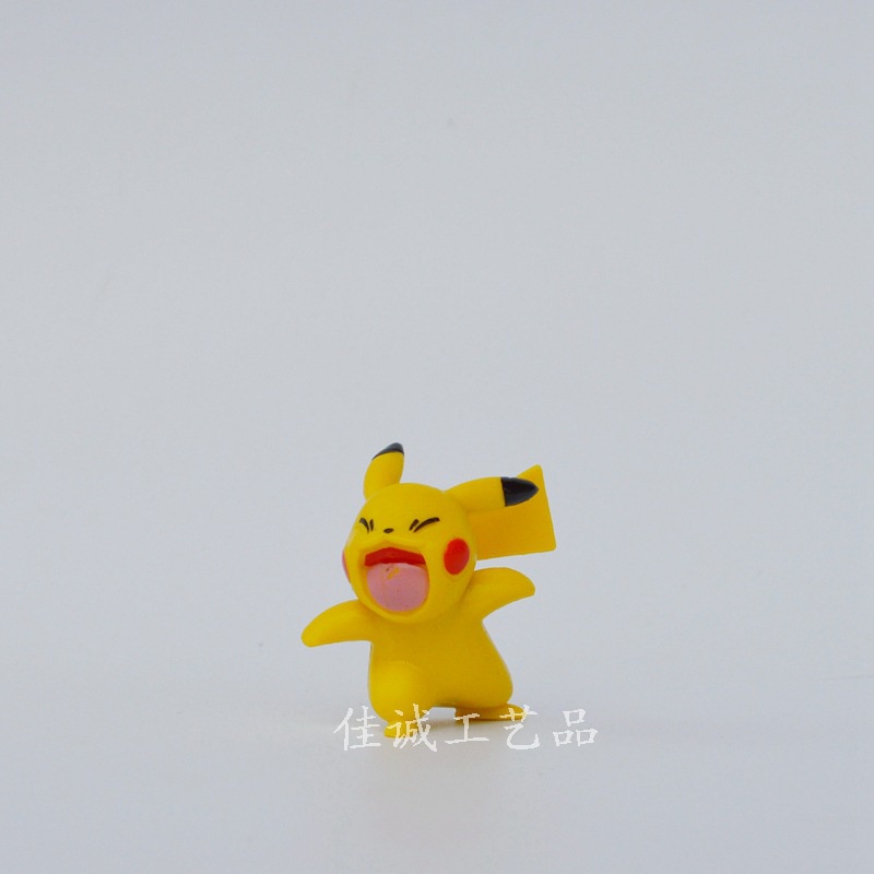 Pokémon 6PCS leaves Pikachu elf ornaments Pokemon Pikachu anime surrounding dolls