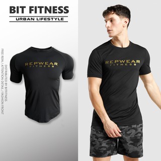 Áo thun cao cấp REPWEAR - Áo thun tập gym vải poly cao cấp, logo phản quang - BiT Fitness chuyên đồ tập TEE.REP.PQ