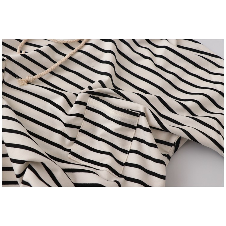 Áo Hoodie Nữ kẻ sọc ngang Form rộng Ulzzang Hàn Quốc Áo Sweater nữ Có mũ Phong cách Thời trang | BigBuy360 - bigbuy360.vn