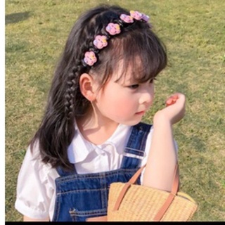 bờm tóc đính hoa bé gái