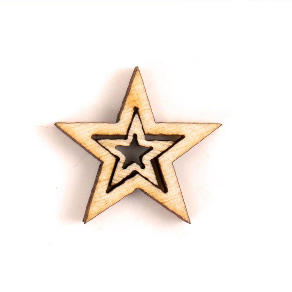 Set 50 Tấm Trang Trí Sổ Tay DIY Bằng Gỗ Tiện Dụng