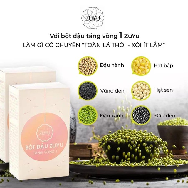 Bột đậu nành tăng vòng 1 zuyu kèm tinh dầu maxa tăng vòng1 | BigBuy360 - bigbuy360.vn