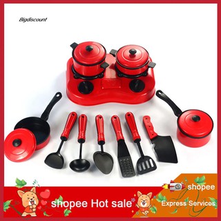 LYY_11Pcs Simulation Kitchen Cookware Pretend Role Play Toy for Kids Birthday Gift