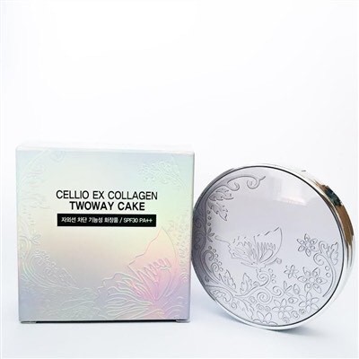 Phấn phủ Cellio Ex Collagen Twoway Cake SPF 35+Hàn Quốc { Authentic }