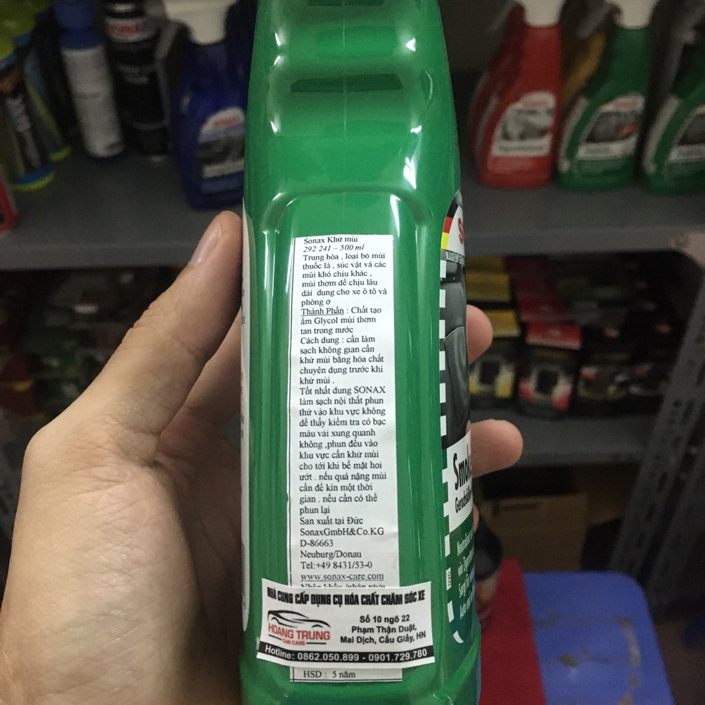 Khử mùi nội thất xe hơi Sonax Smoke-Ex 500ml 292241