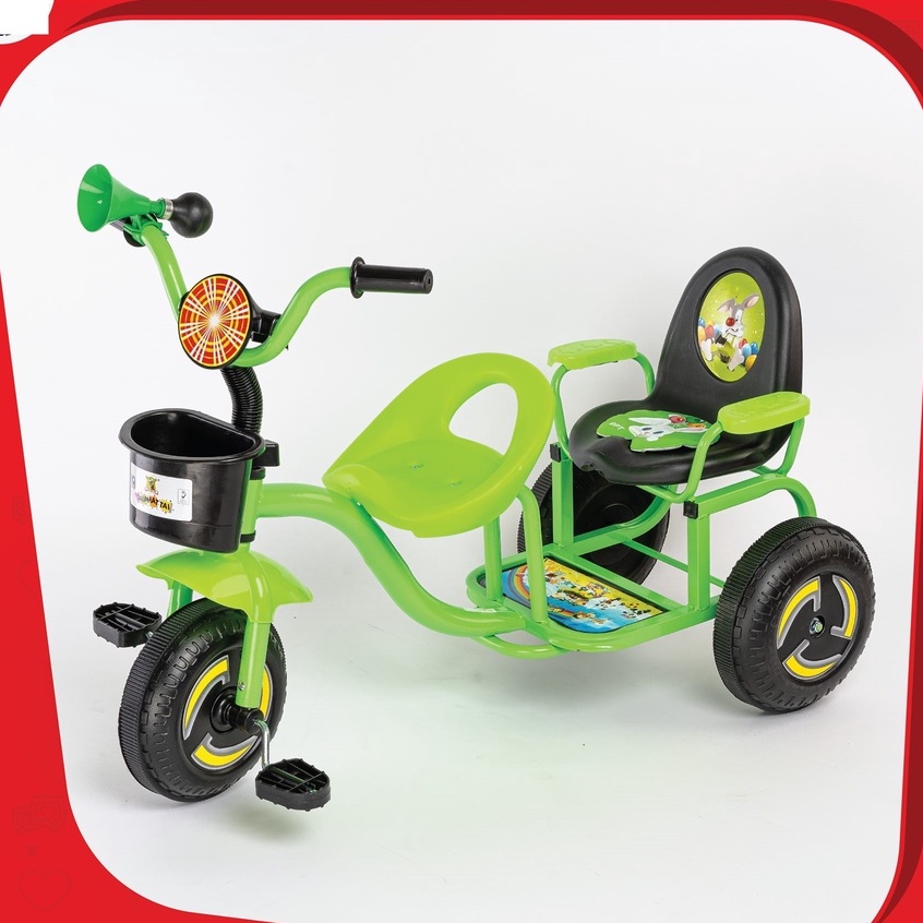 Xe đôi 3 bánh trẻ em có kèn cho bé trai,gái 1-2-3 tuổi