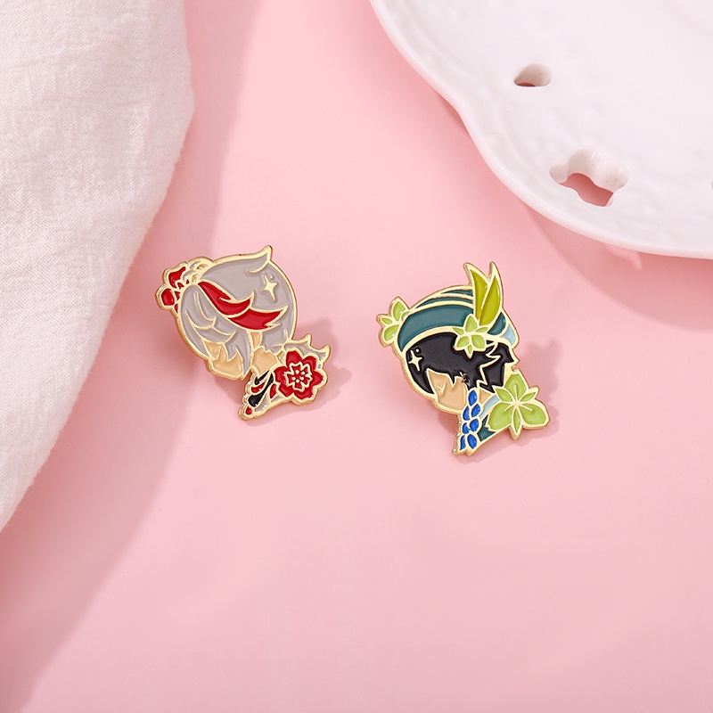 Trâm cài áo QIHE JEWELRY game Genshin Periphery làm quà tặng cho bạn bè