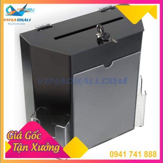 Hòm Thư - Thùng Thư Góp Ý Mica Treo Tường Màu Đen