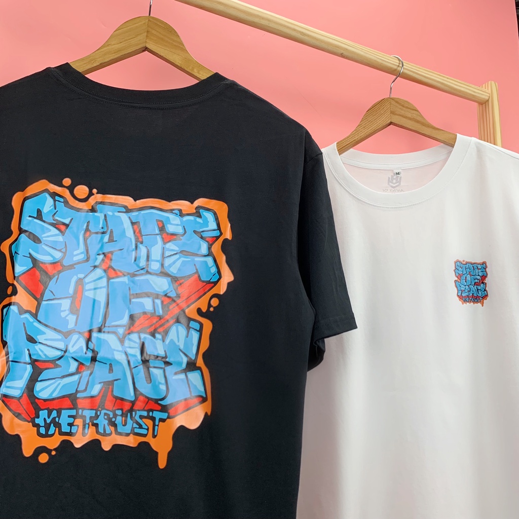 Áo Thun Nam HY KOREA Tay Lỡ Form Rộng Cotton 100% Grafity StateofPage Phong Cách HipHop 88.