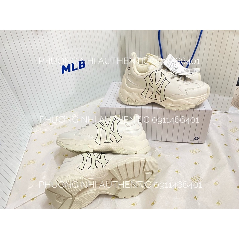 Giày MLB Bigball NY trắng full box tag chính hãng